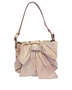 Bow Shoulder Bag, Leather, Beige, 151216, 2* (10)